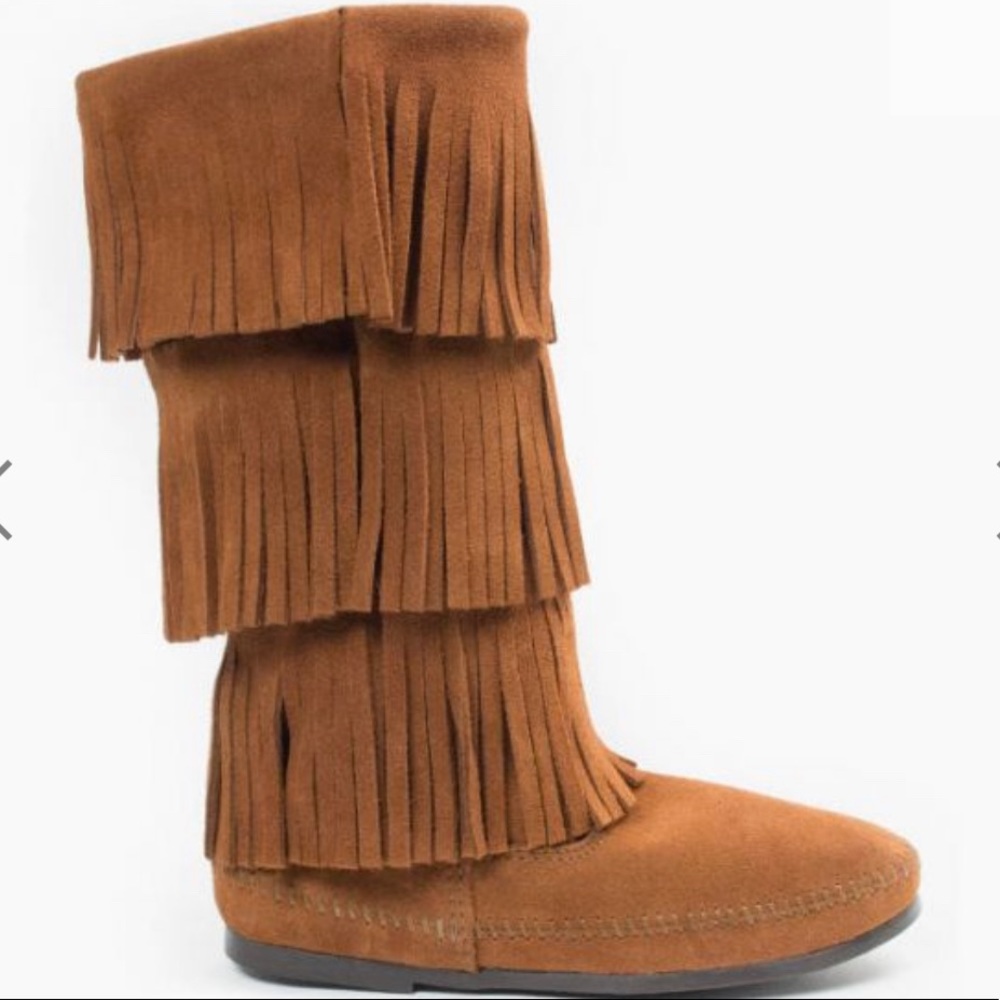 Minnetonka Moccasins 3- Layer Fringe Boots